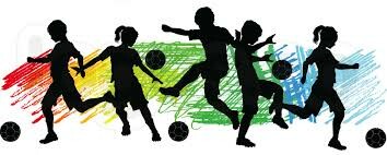 Intramurals graphic with kids playing sports